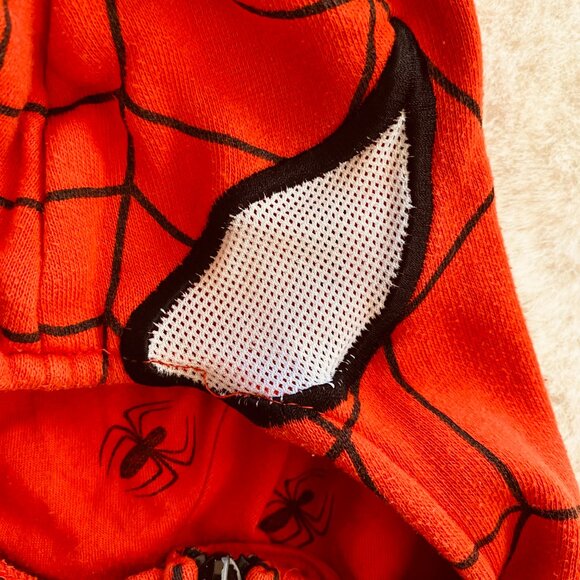 Spiderman Hooded Zip-Up Sweatshirt Hooded Mask boy's size 5/6 Marvel - Picture 3 of 10